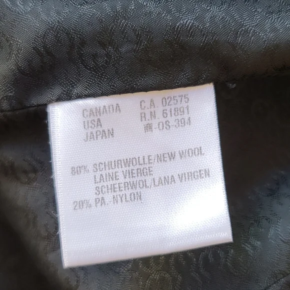 VINTAGE GERMANY Houndstooth Wool Boucle Blazer S Tweed Minimalist Jacket E Luxe - Picture 12 of 16